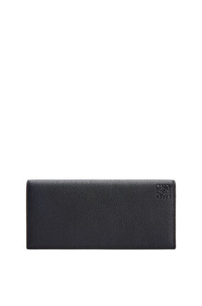 último Billetera//Cartera de Cuero Real marroquí negro
