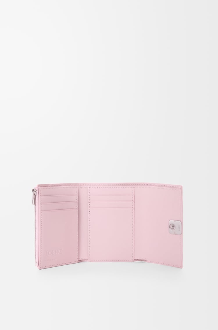 LOEWE Anagram small vertical wallet in pebble grained calfskin Blossom