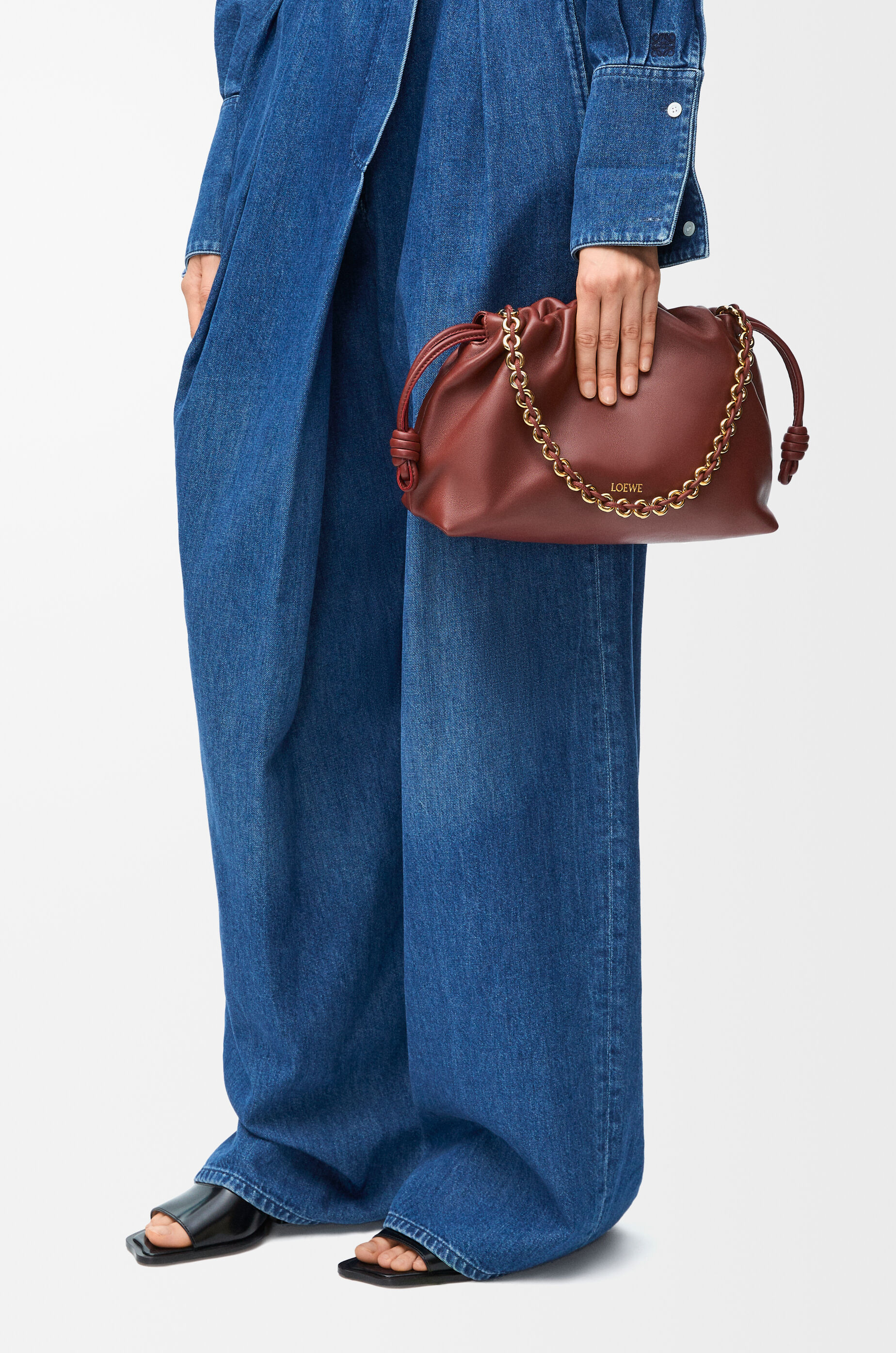 Medium Flamenco purse in mellow nappa lambskin Red - LOEWE