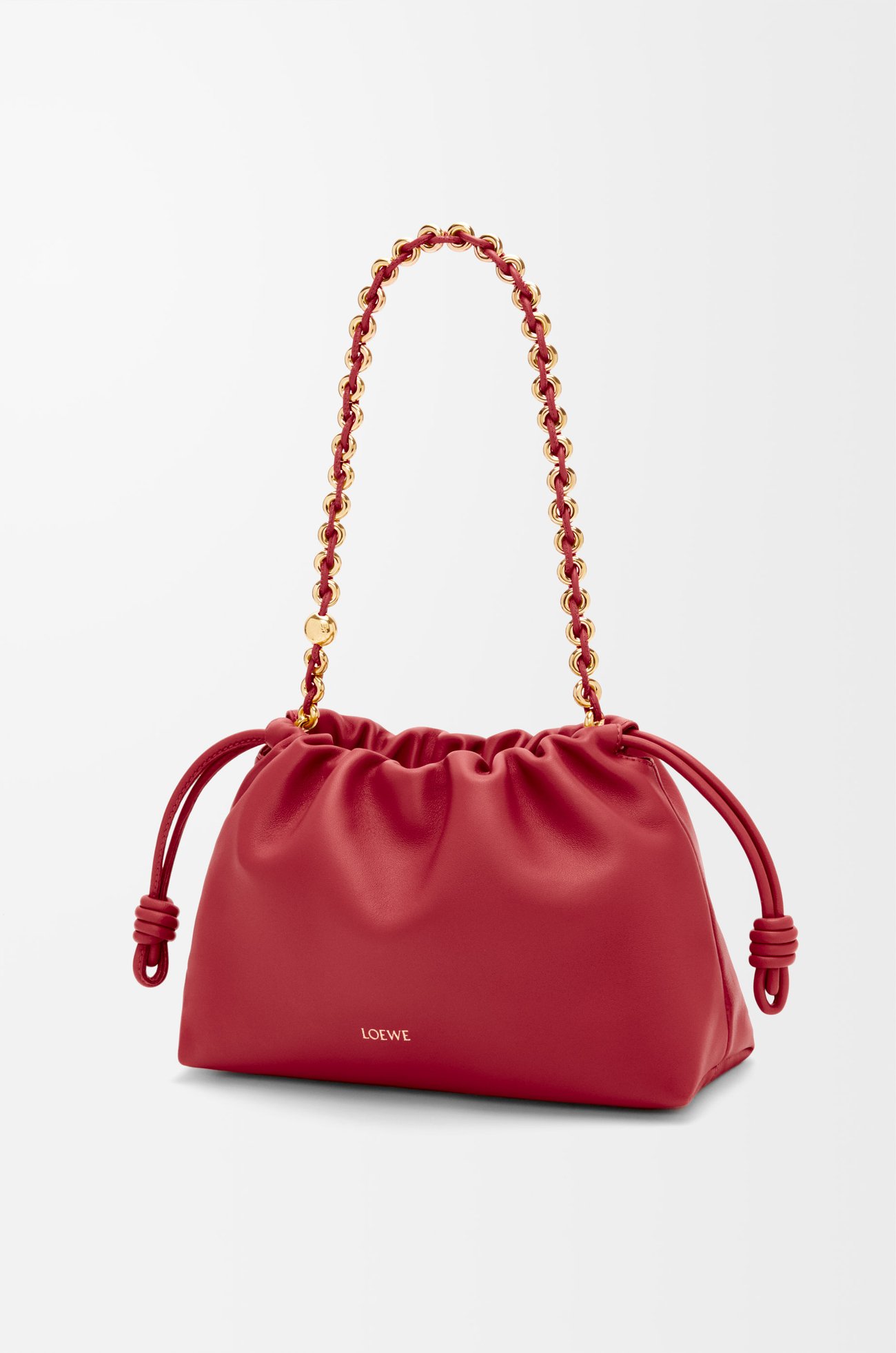 LOEWE Bolso Flamenco Purse mediano en piel napa de cordero Rojo Tostado plp_rd