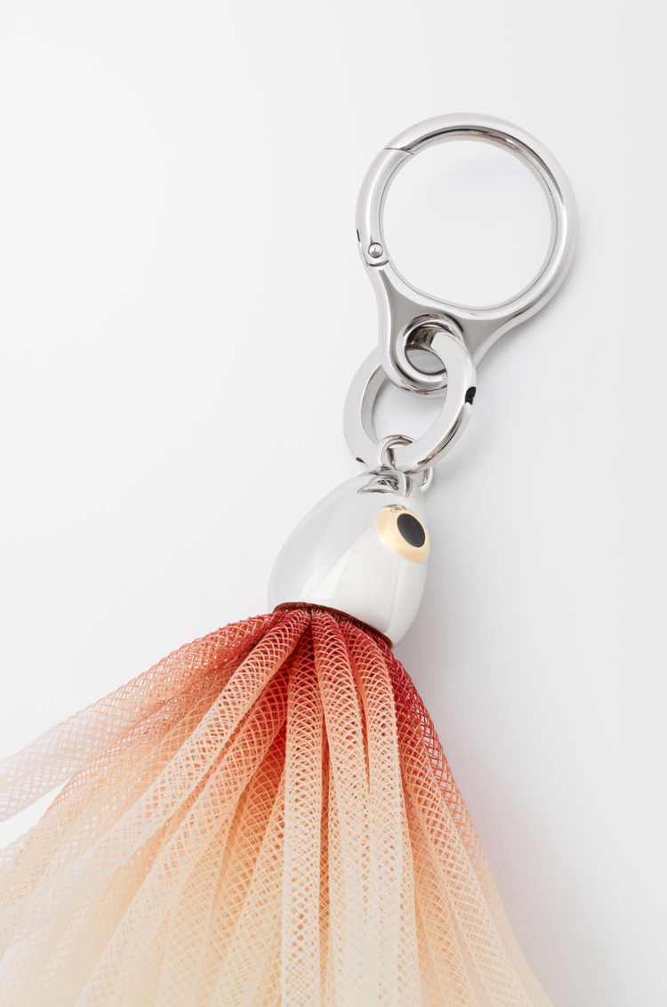 LOEWE Fishing lure charm Silver/Orange