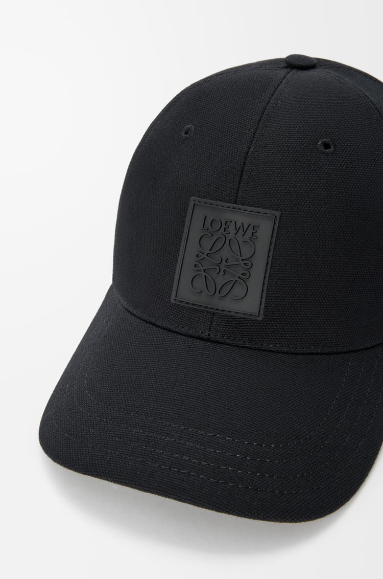LOEWE Patch cap in canvas Black
