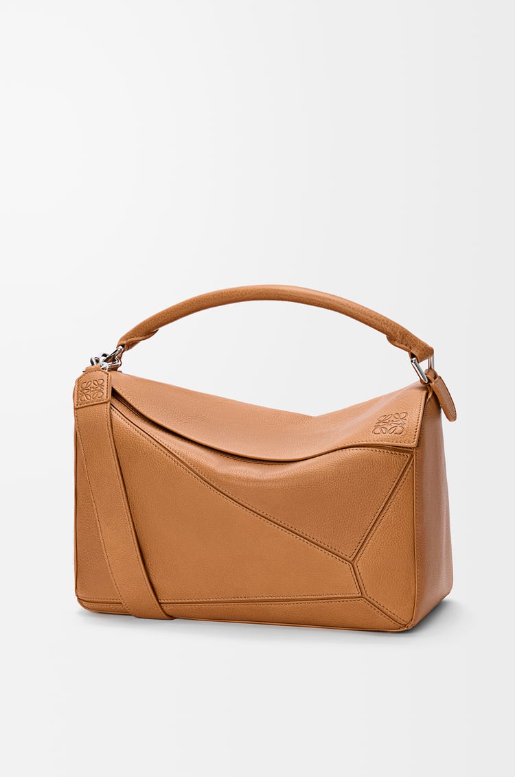 LOEWE Bolso Puzzle grande en piel de ternera Marrón Cañón Claro