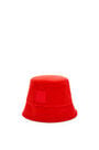 LOEWE Patch bucket hat in corduroy Sunrise Orange
