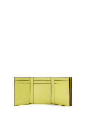 LOEWE Repeat trifold wallet in embossed calfskin Lime Yellow plp_rd