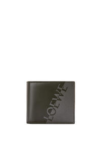 LOEWE Signature bifold coin wallet in calfskin Anthracite/Black