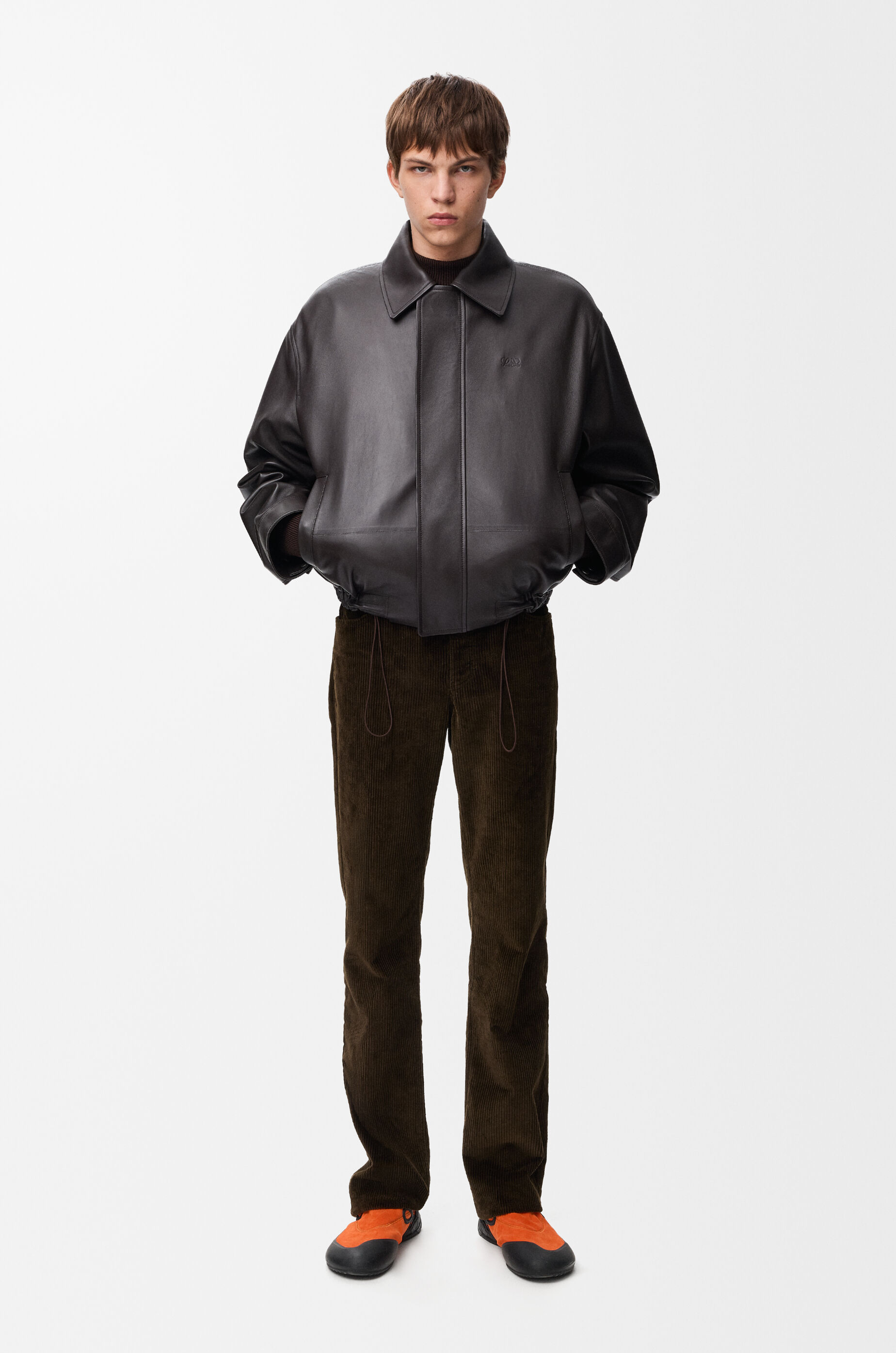 Drawstring jacket in nappa lambskin Brown - LOEWE USA Official Website
