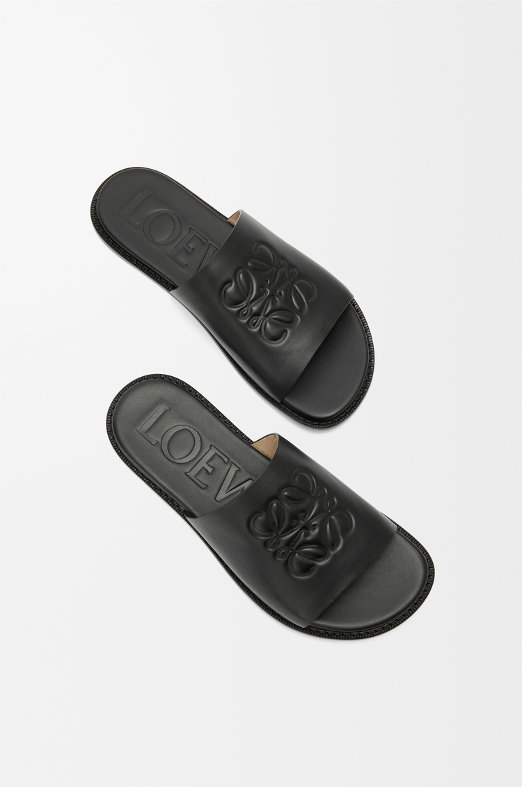 LOEWE Flex Anagram slide in soft calfskin Black