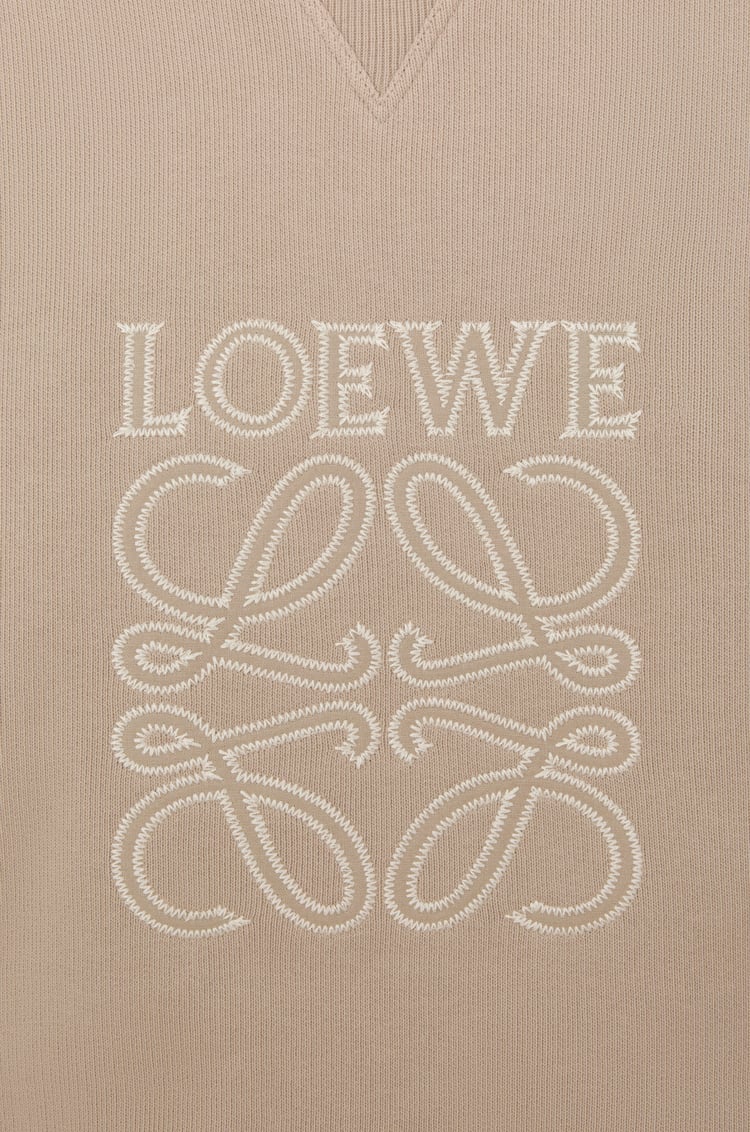 LOEWE クロップド スウェットシャツ（コットン） ダークベージュ