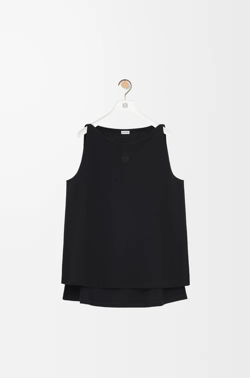 LOEWE Anagram top in viscose blend Black