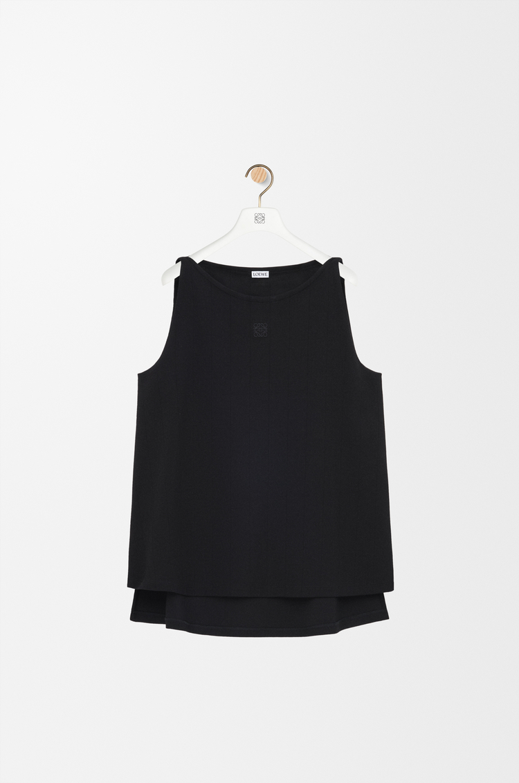 LOEWE Anagram top in viscose blend Black