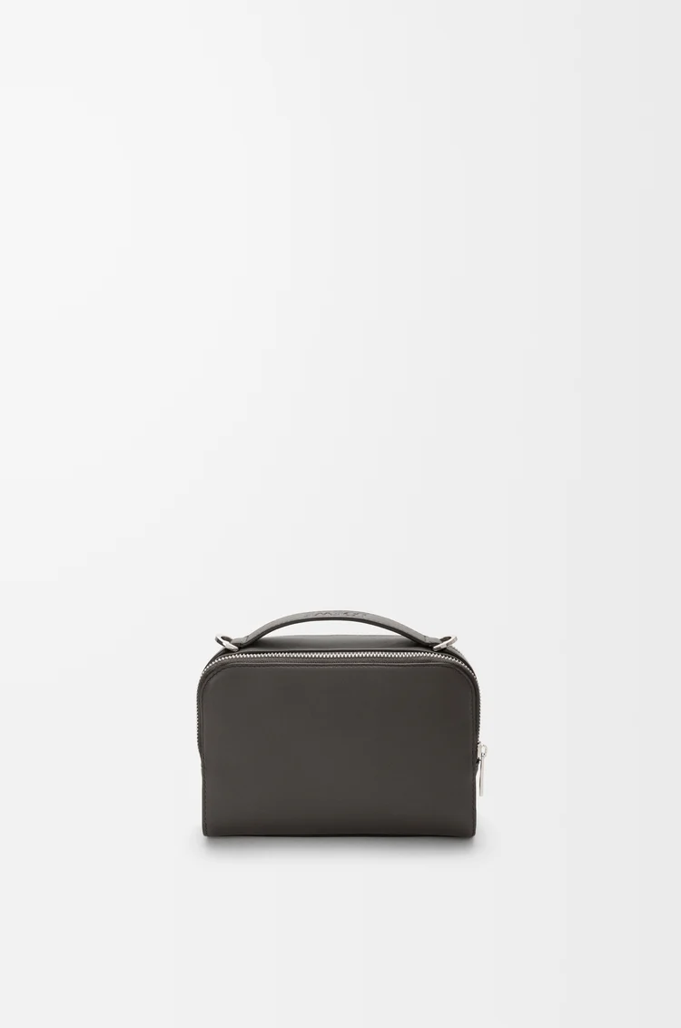 LOEWE Mini crossbody camera bag in satin calfskin Dark Grey