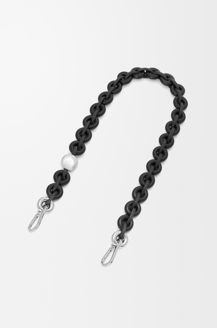 LOEWE Bandoulière chaîne Donut en cuir de veau Noir