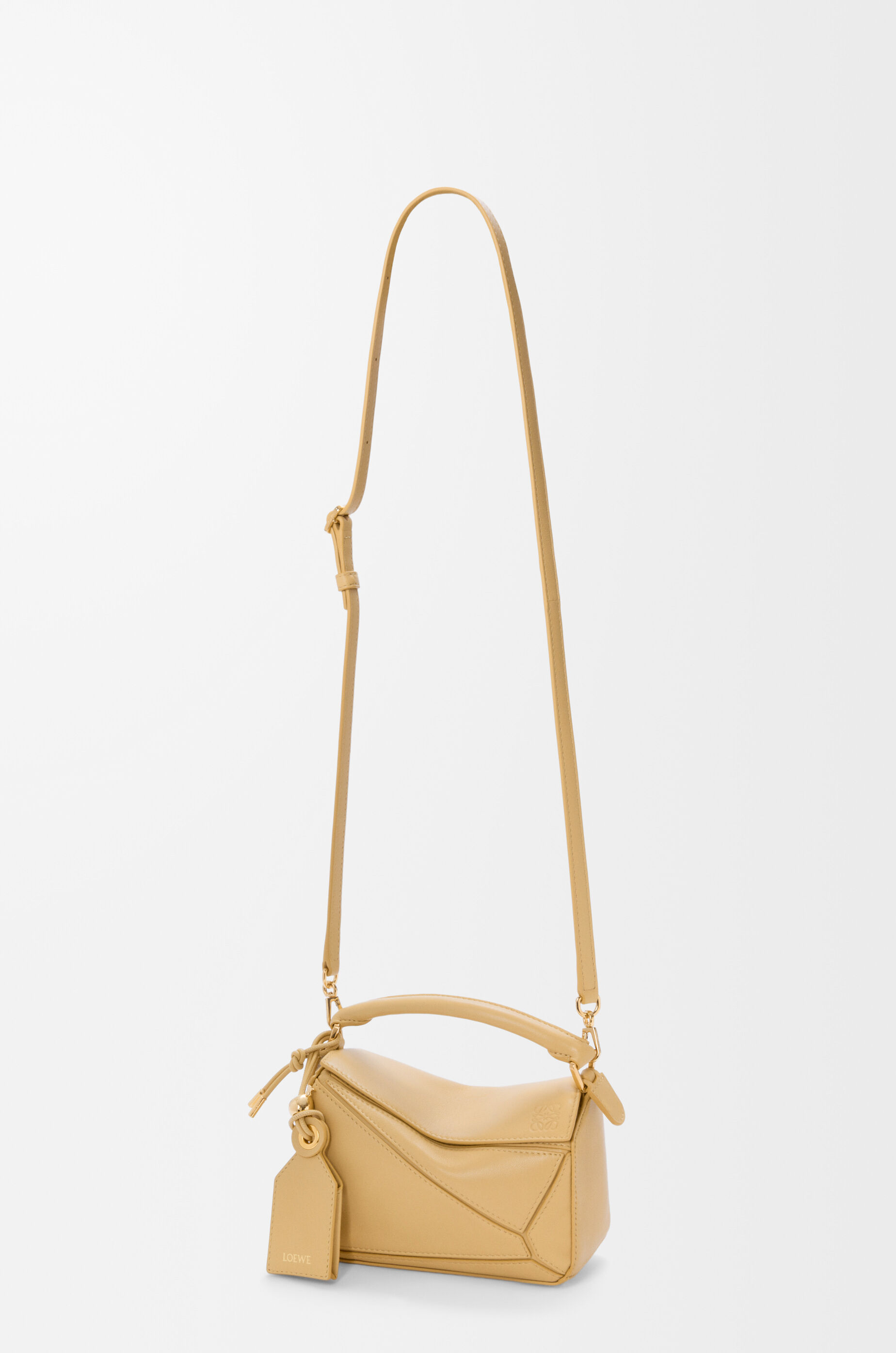 Mini Featherlight Puzzle bag in nappa lambskin Yellow - LOEWE USA