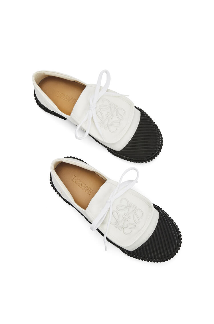 LOEWE Anagram flap sneaker in canvas Soft White
