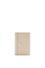 LOEWE Anagram small vertical wallet in pebble grain calfskin Light Ghost