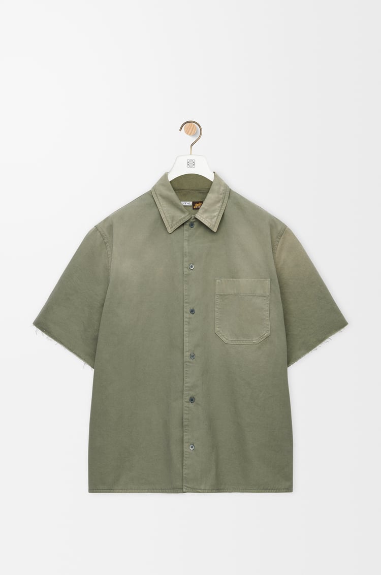 LOEWE Anagram short sleeve shirt in cotton Sage