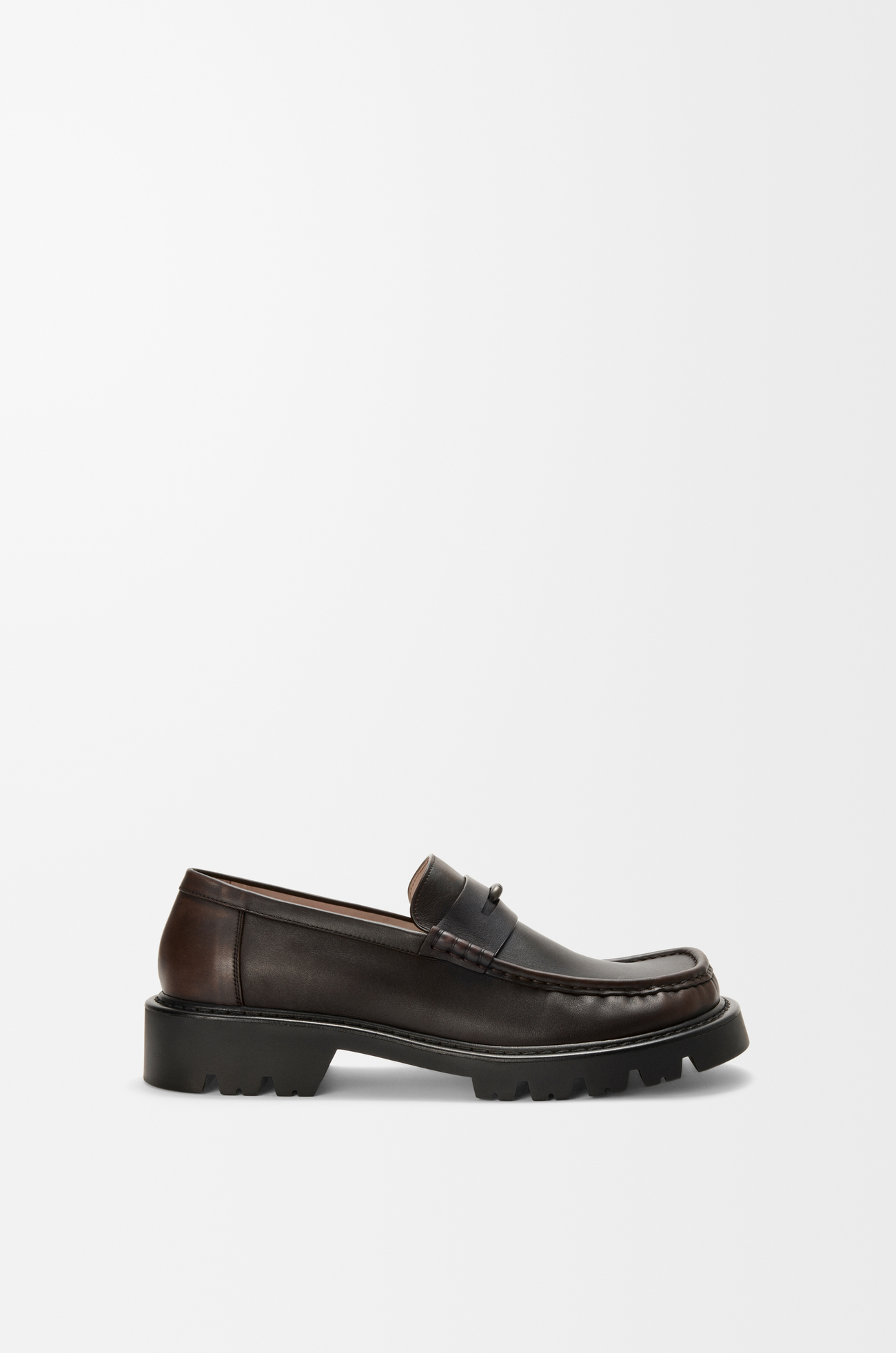 LOEWE Mocasín Sierra en piel de ternera Marrón Oscuro