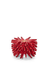 LOEWE Charm Flower pequeño en piel de ternera Rojo
