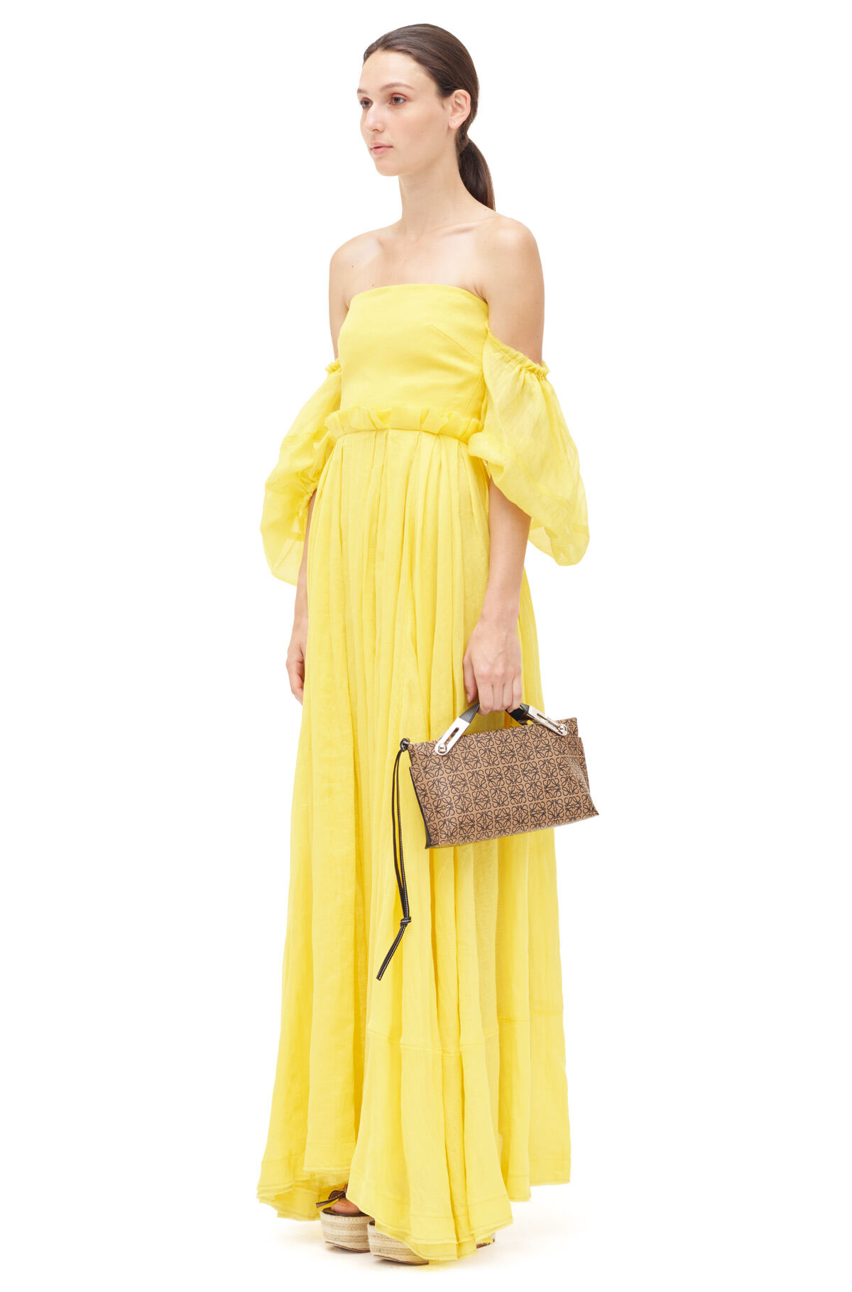 LOEWE OFF SHOULDER BALL GOWN Yellow