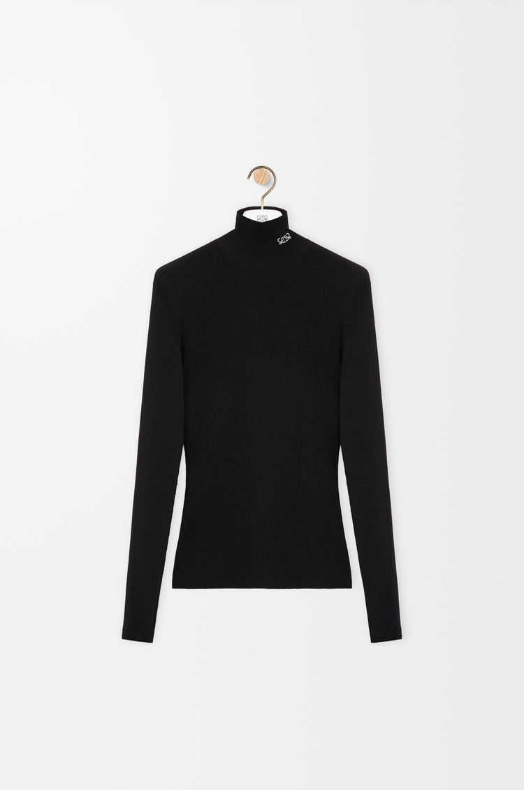 LOEWE Top en mezcla de viscosa Negro