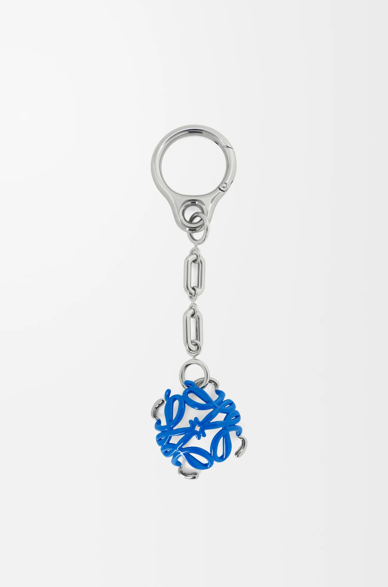 LOEWE Charm Scarabeo Anagram Plateado/Azul