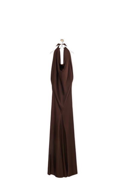 LOEWE Scarf dress in silk Chocolate plp_rd