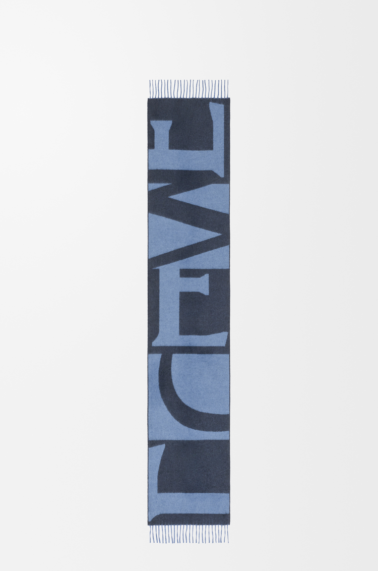 LOEWE スカーフ（カシミヤ） Blue/Dark Blue