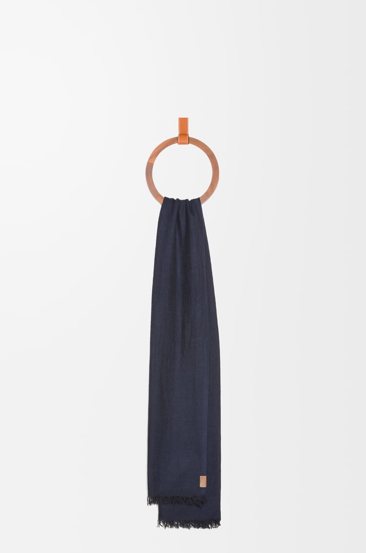 LOEWE Scarf in cashmere Navy Blue