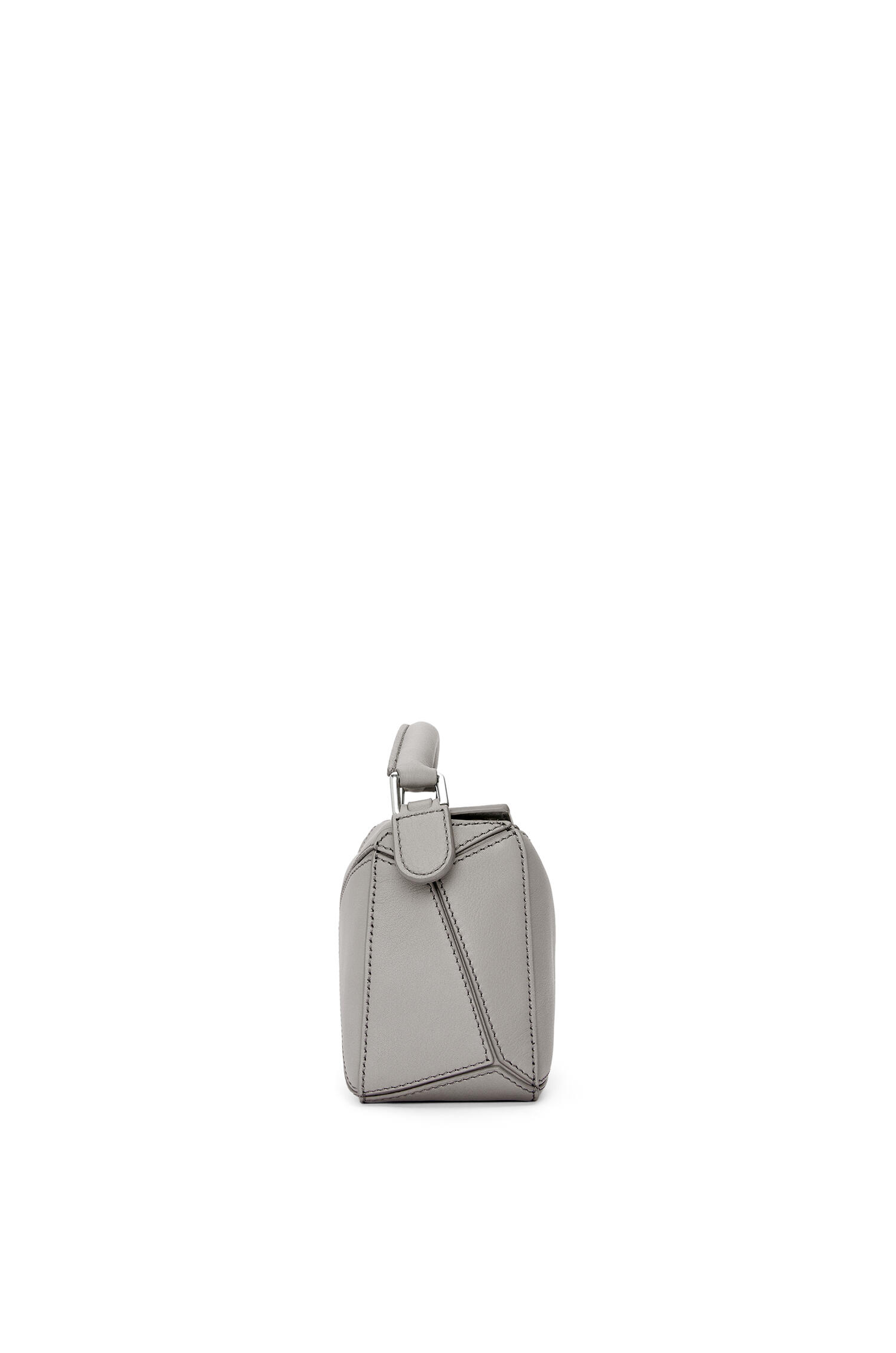 Mini Puzzle bag in classic calfskin Pearl Grey - LOEWE