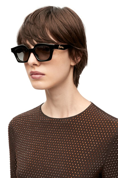 LOEWE Small Browline sunglasses in acetate Shiny Black plp_rd