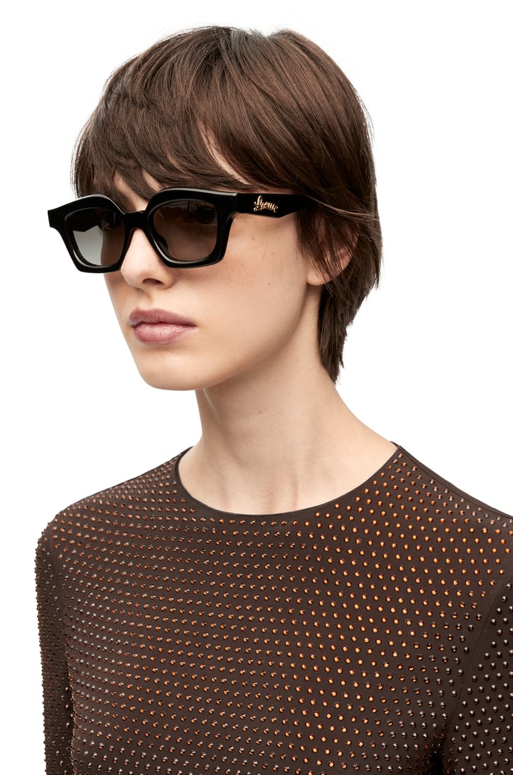 LOEWE Small Browline sunglasses in acetate 亮黑色