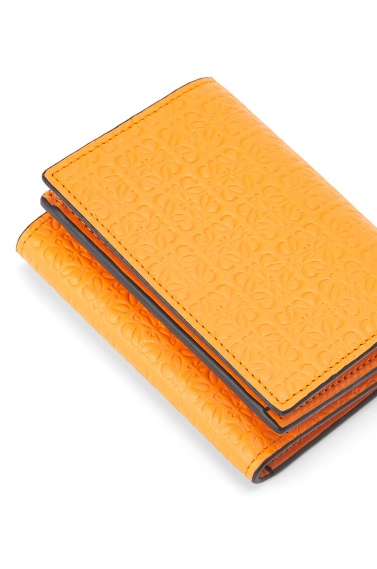 LOEWE Repeat trifold wallet in embossed silk calfskin Mandarin