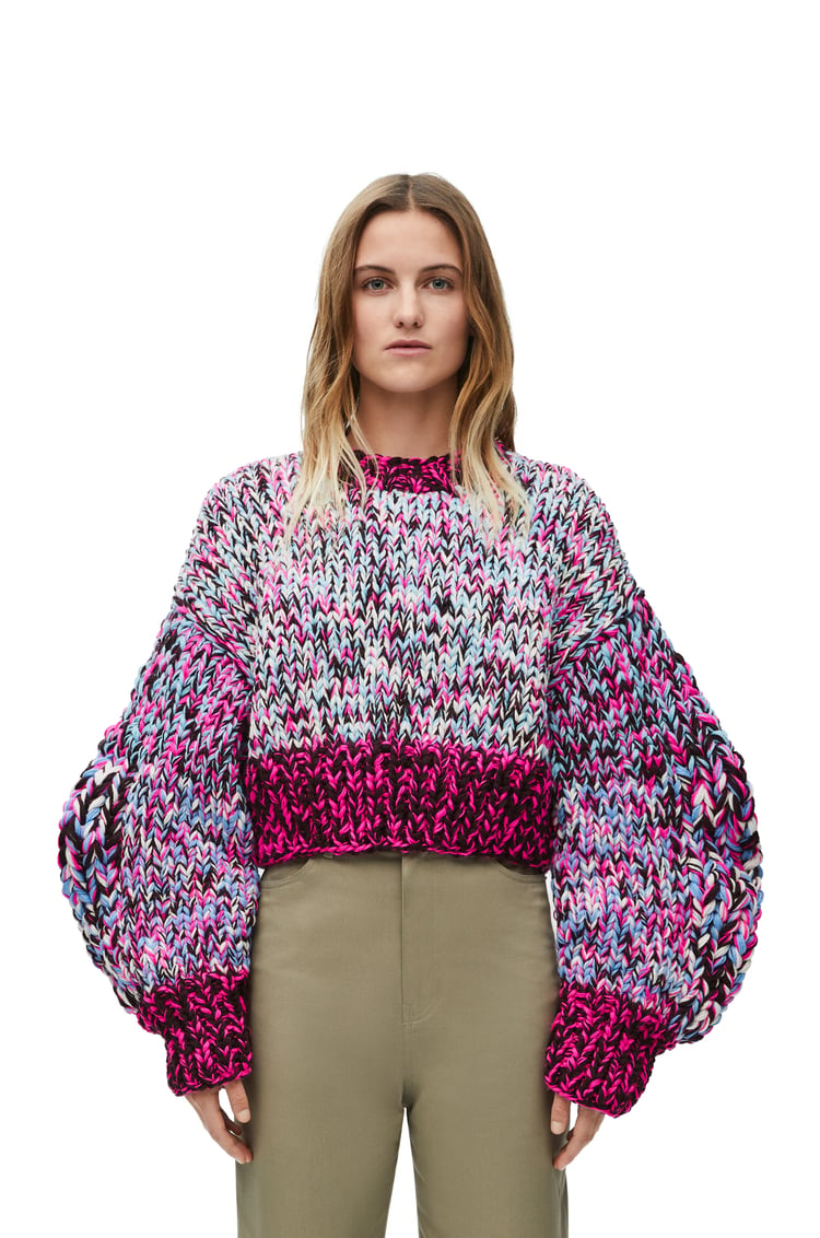 LOEWE Sweater in wool Pink/Multicolor