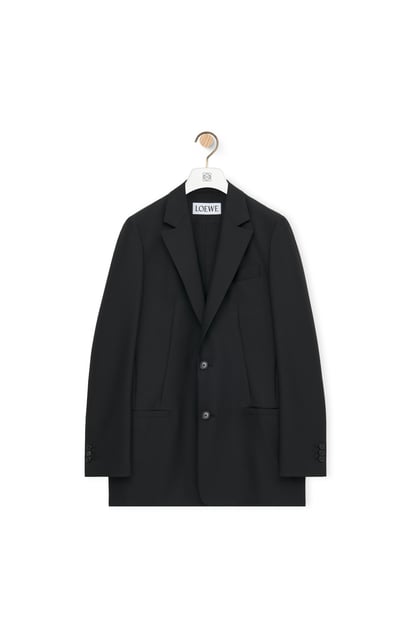 LOEWE Tailored jacket in wool and mohair Black plp_rd
