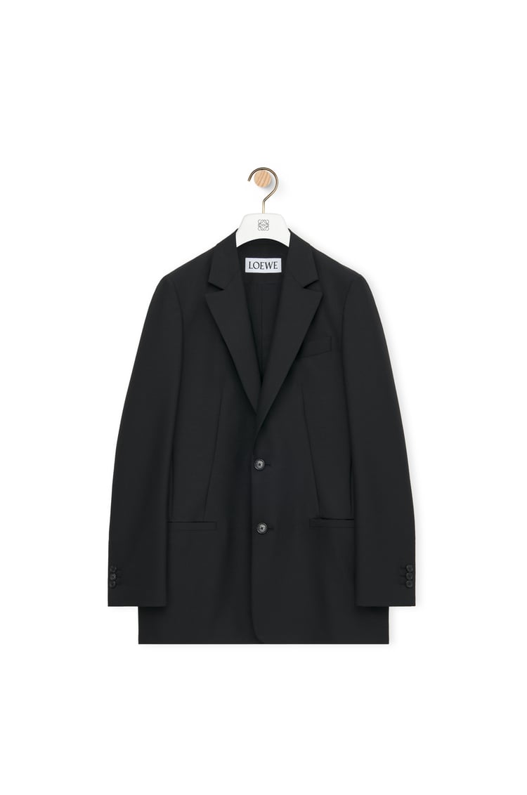 LOEWE Tailored jacket in wool and mohair 黑色