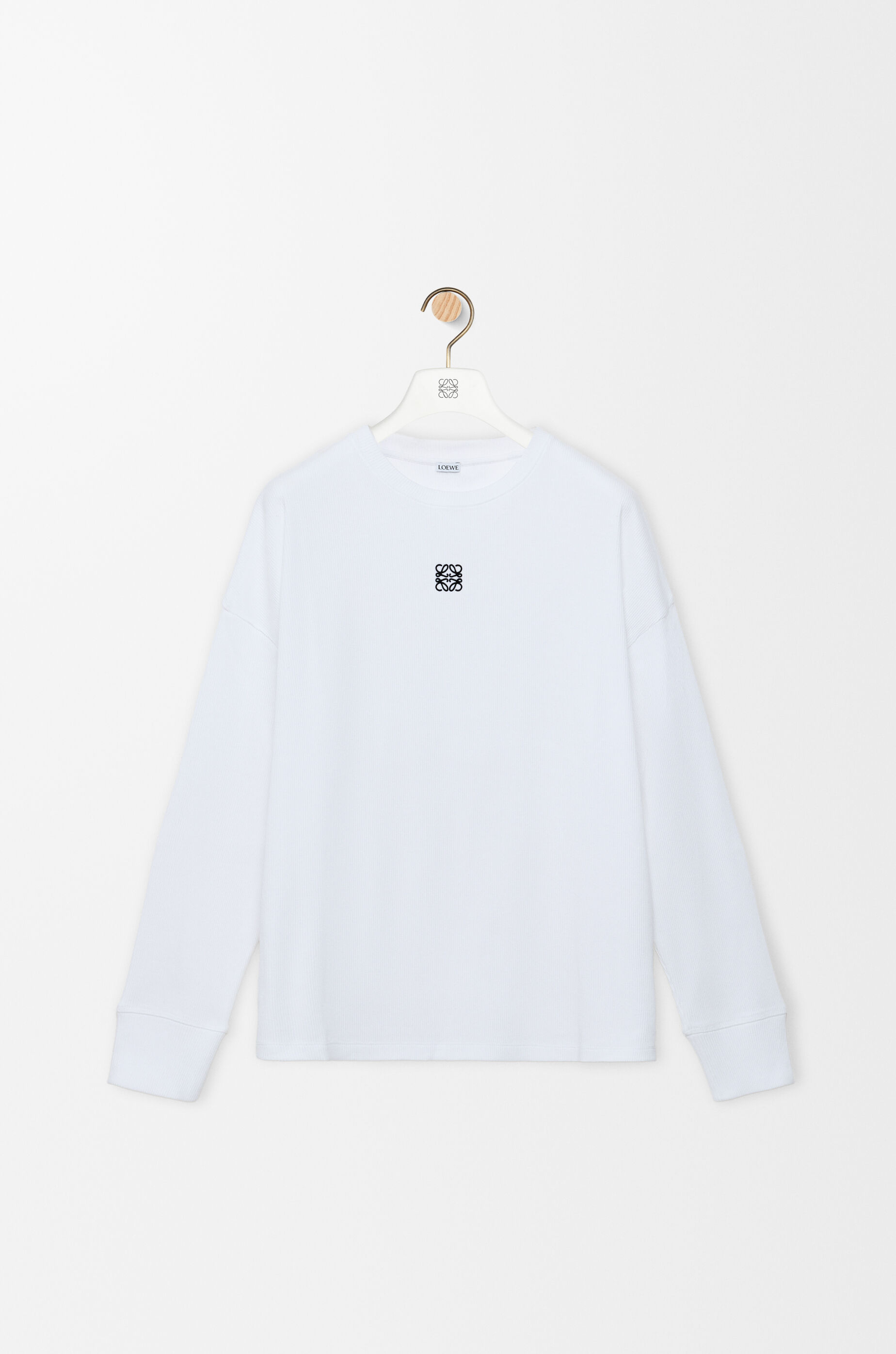Oversized fit long sleeve T-shirt in cotton White - LOEWE USA