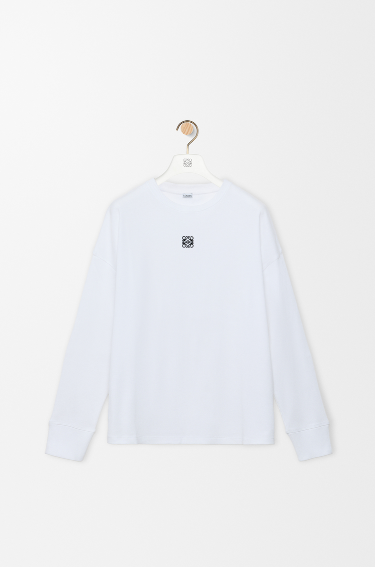 LOEWE Oversized fit long sleeve T-shirt in cotton White