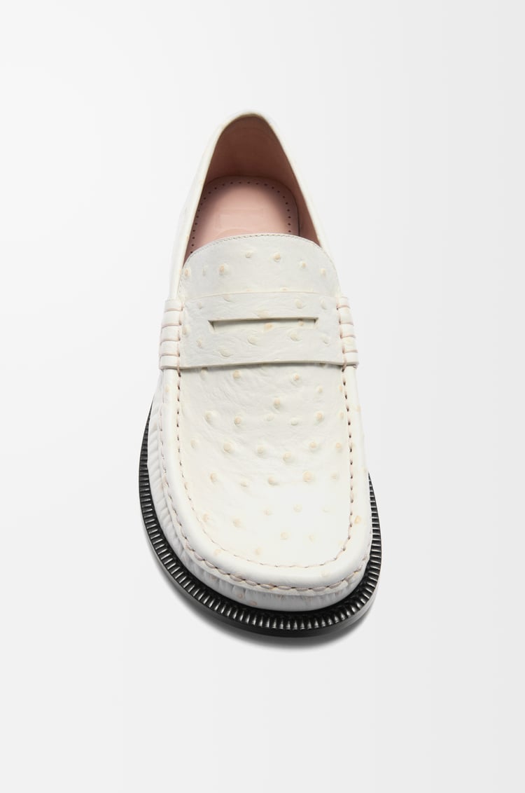 LOEWE 压纹牛皮革 Campo 乐福鞋 亚麻原色