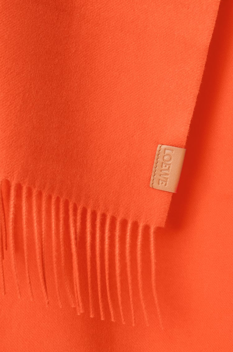 LOEWE Scarf in cashmere Vivid Orange