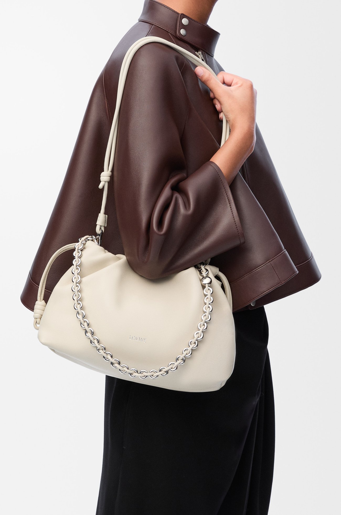 LOEWE Medium Flamenco purse in mellow nappa lambskin Sea Salt plp_rd