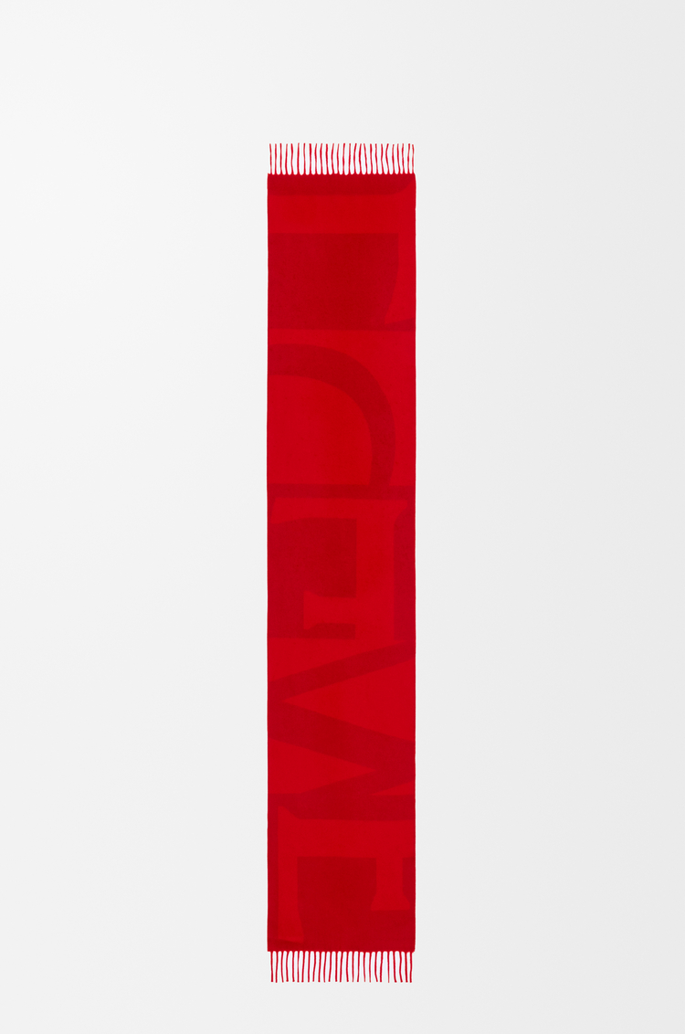 LOEWE Scarf in cashmere Red/Dark Red