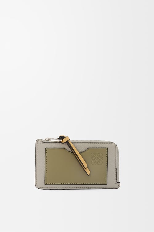 LOEWE コインカードホルダー（ソフトグレインカーフ） シェルグレー/ユーカリ plp_rd
