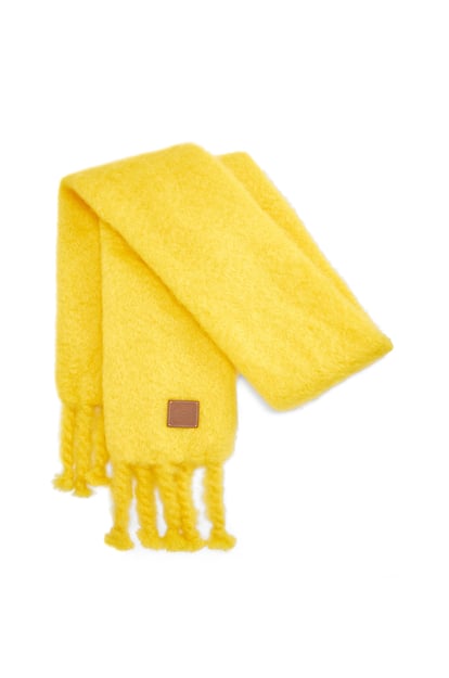 LOEWE 馬海毛圍巾(45x230) 黃色 plp_rd