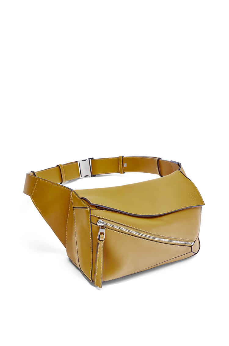 LOEWE Small Puzzle bumbag in classic calfskin Ochre