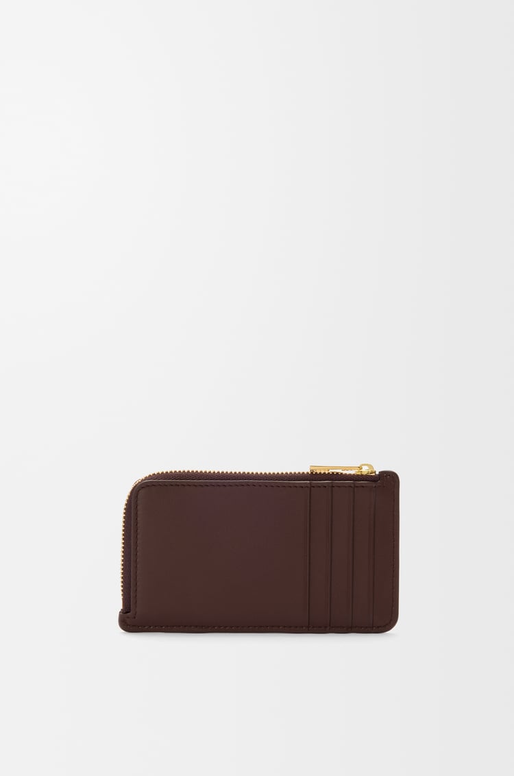LOEWE Coin cardholder in nappa calfskin Chocolate/Light Moss