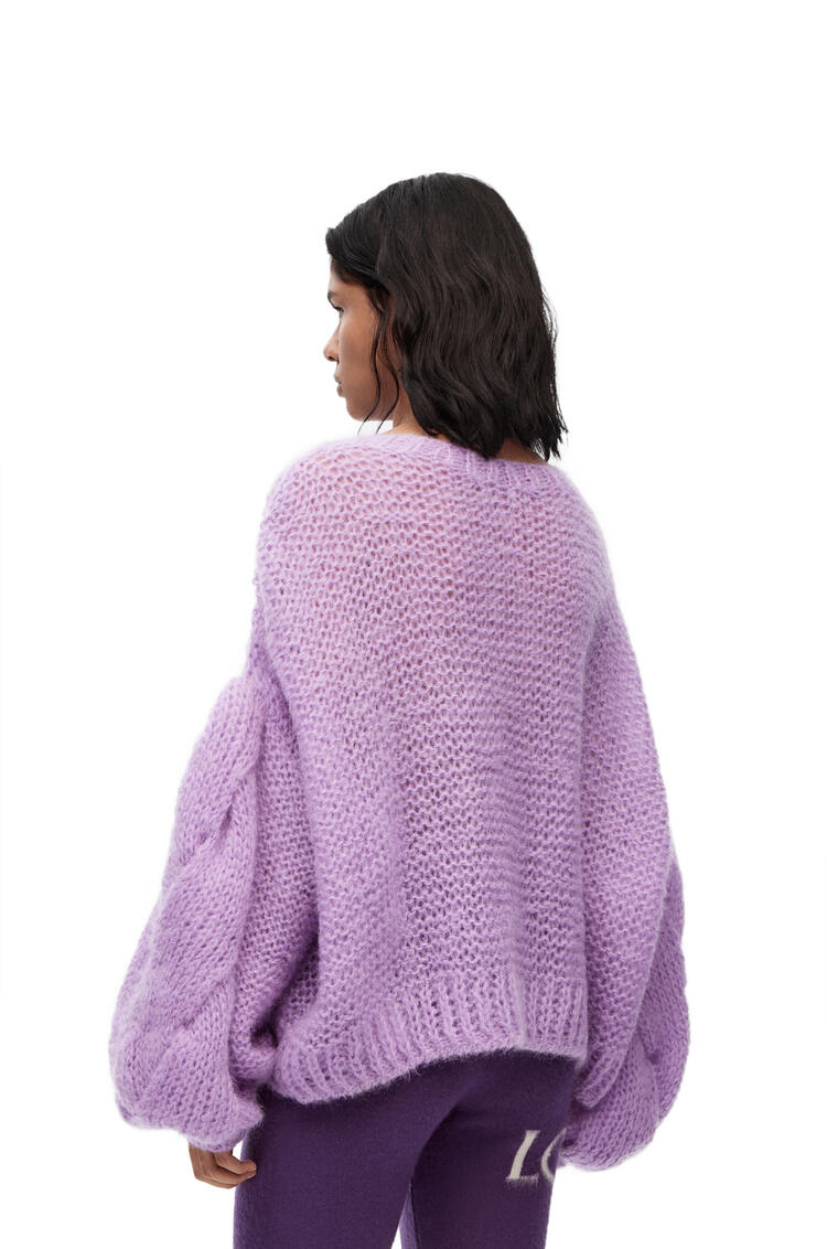 LOEWE Anagram sweater in mohair Parma Violet