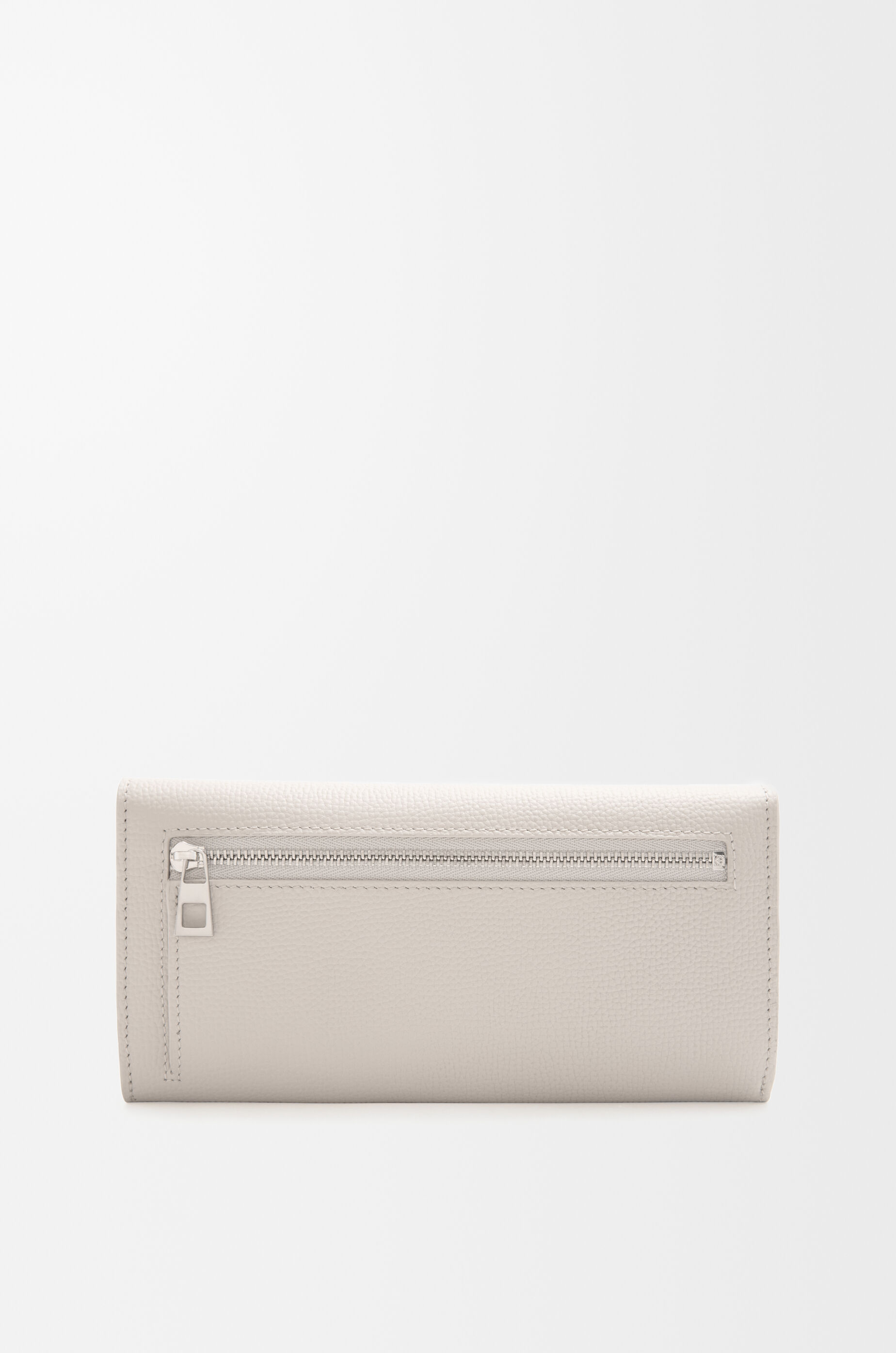LOEWE ロエベ アナグラム コンティネンタルウォレット ライトゴースト Anagram continental wallet in pebble grained calfskin Grey