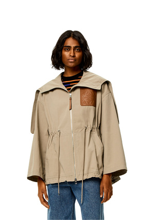 LOEWE Hooded jacket in cotton Sandstone plp_rd