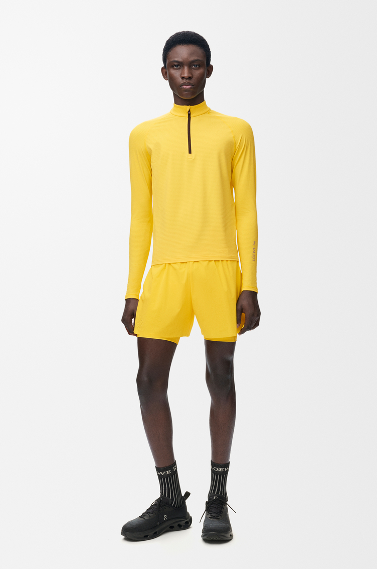 LOEWE Mock neck top in technical knit Yellow